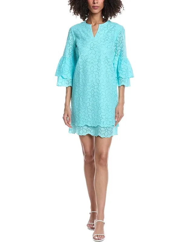 Christina Eyelet Mini Dress