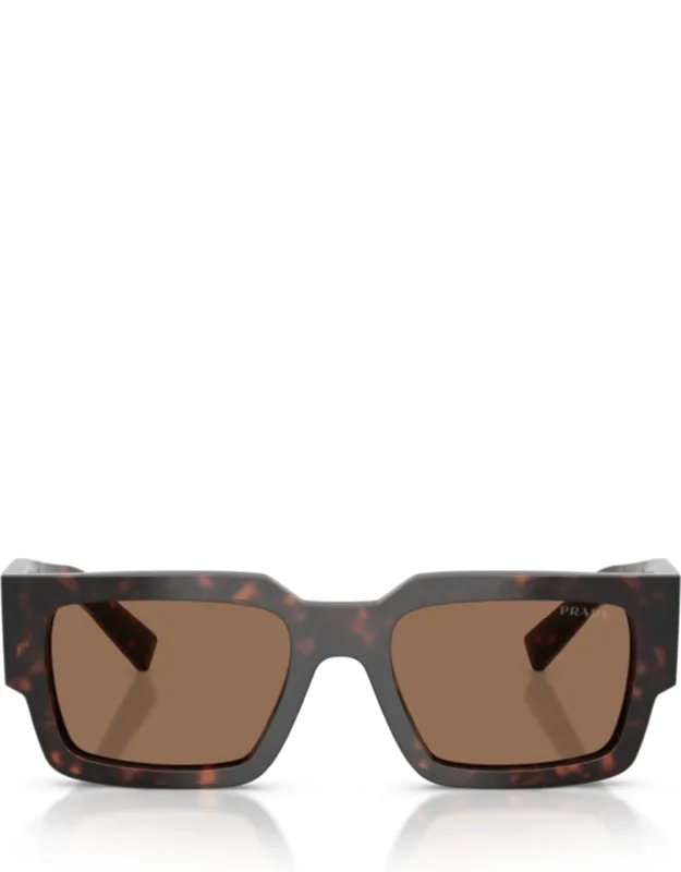 Bold Rectangular Tortoiseshell Acetate Sunglasses