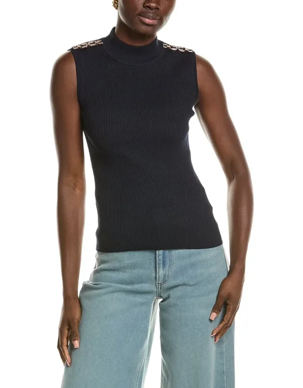 Sleeveless Rib Pullover