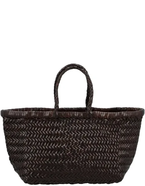 Small Triple Jump Leather Tote