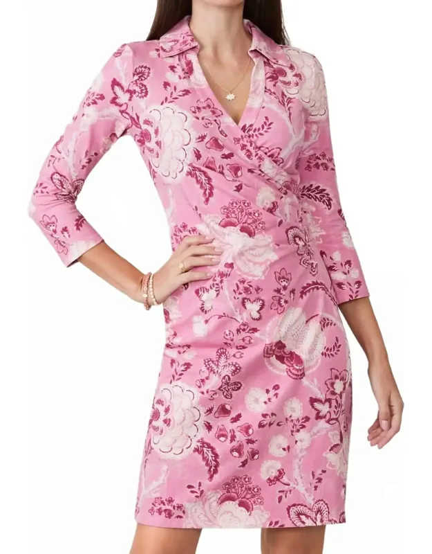 Harbor River Fall Foliage Wrap Dress