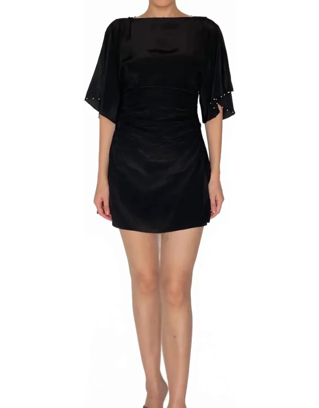 Boat Neck Short Dress
