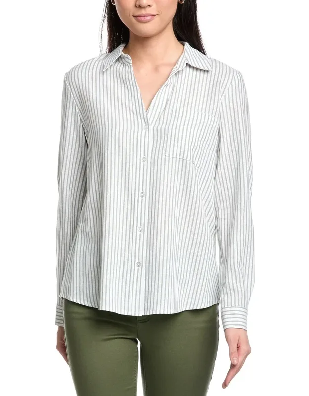 Y-neck Button Front Tunic
