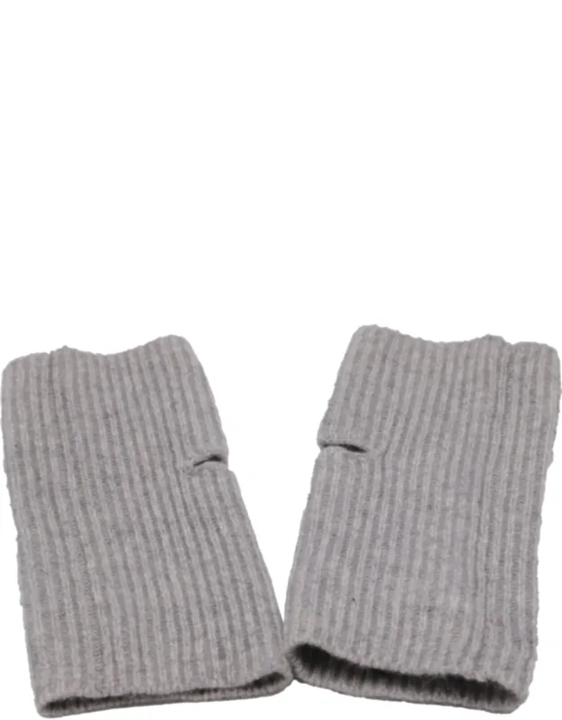 Ribbed-knit Finger Gloves In Cashmere