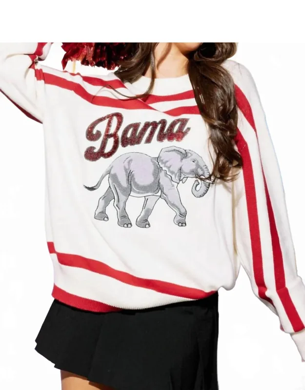 Bama Stripe Long Sleeve Sweater