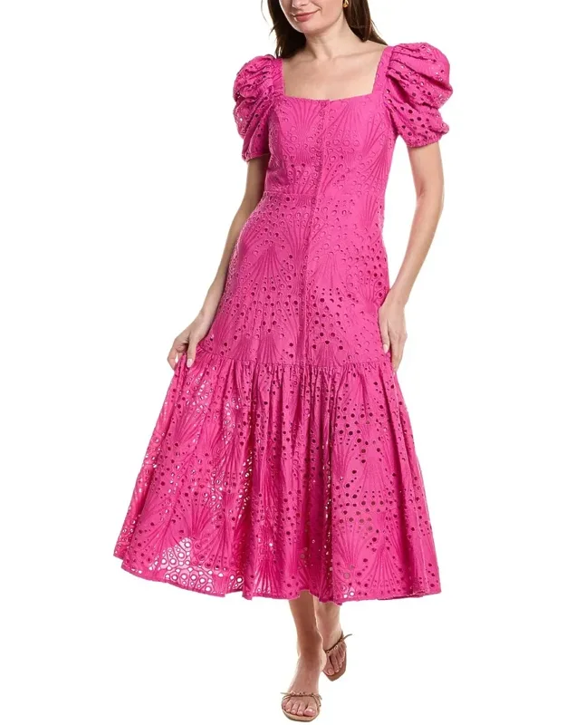 Cleo Eyelet Midi Dress