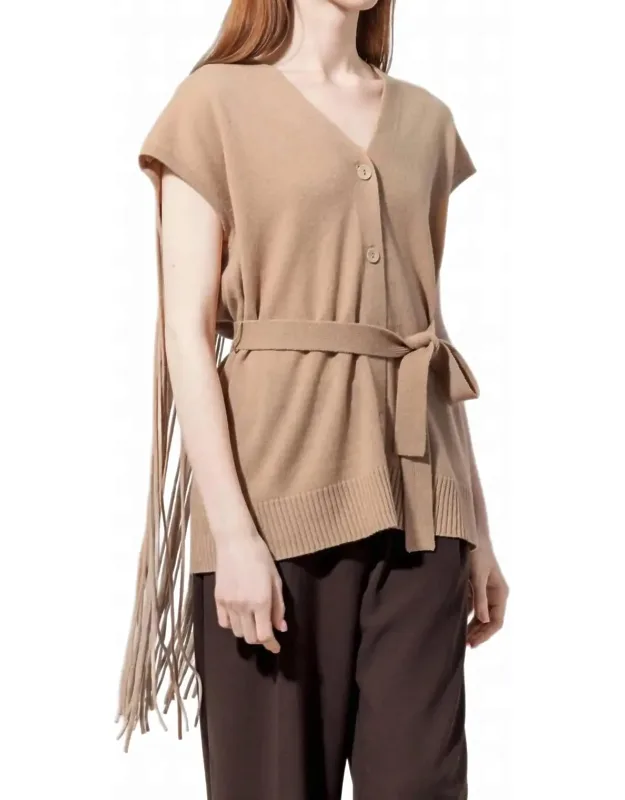 Fringe Vest Cardigan