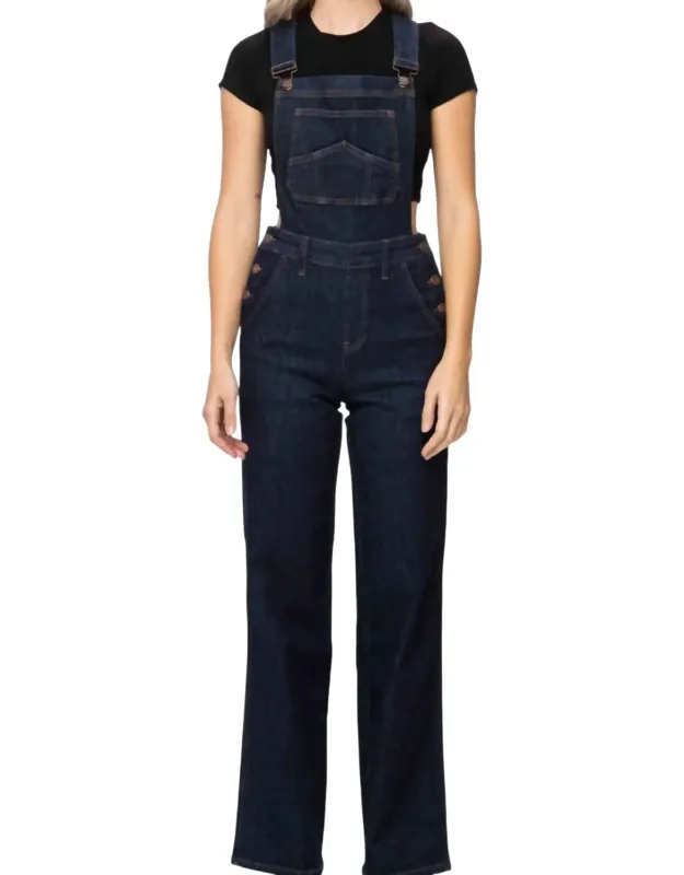 High Waist Classic Overall Wide Leg Jeans