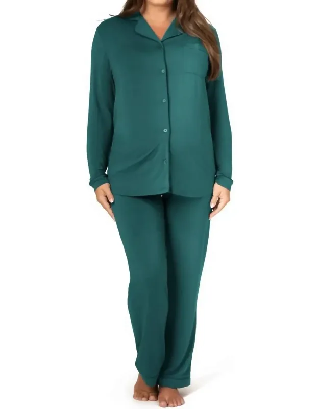 Clea Bamboo Classic Long Sleeve Pajama Set