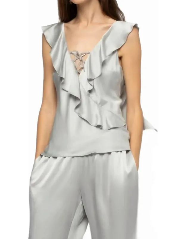 Tantoinette Silk Top With Ruffles