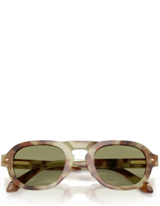 Geometric Tortoiseshell Sunglasses With Rectangular Lenses