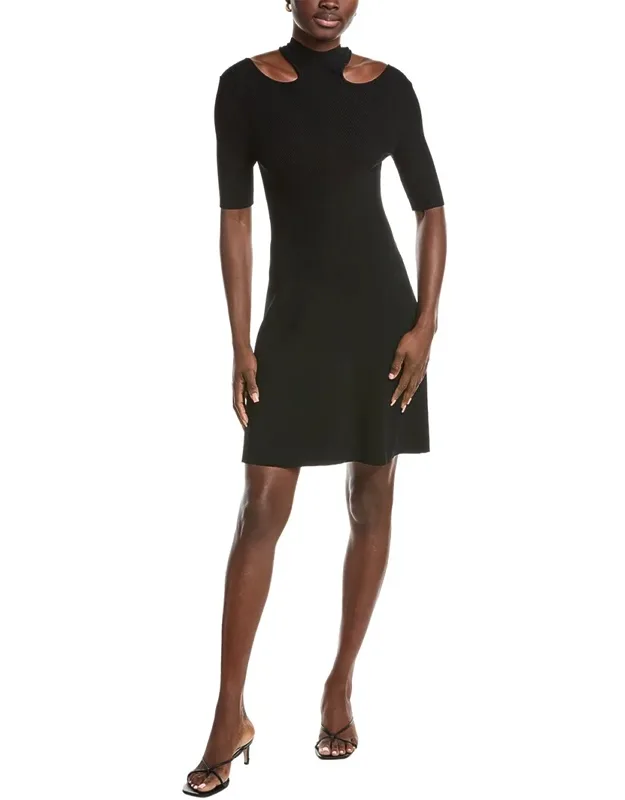 Cold-shoulder Knit Sheath Dress