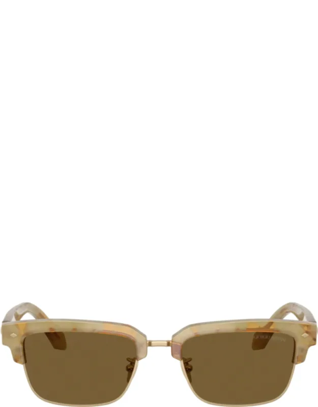 Translucent Acetate Sunglasses With Tortoiseshell Accents