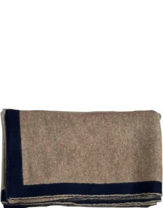 Cashmere Scarf With Contrast Trim