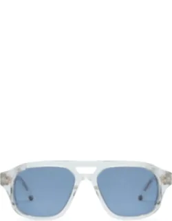 Geometric Frame Sunglasses With Blue Tinted Lenses