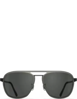 Rectangular Aviator-style Sunglasses With Double Bridge In Beta-titanium