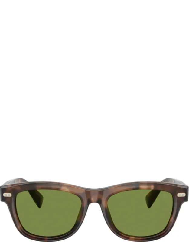 Rectangular Acetate Sunglasses With Tortoiseshell Pattern