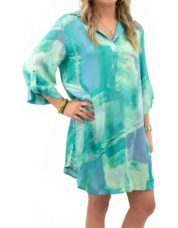 Ombre Collar Dress