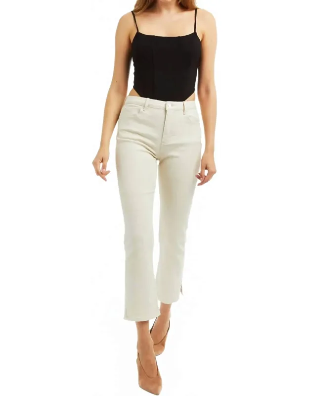 High Rise Crop Flare Jeans