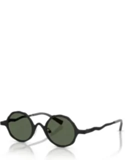 Round Metal Frame Sunglasses With Textured Temples