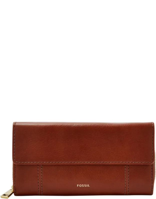 Leather Rfid Flap Clutch