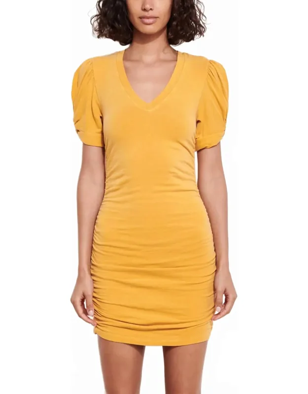 Puff Sleeve Mini Dress