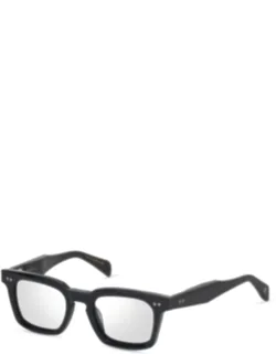 Monolix Translucent Square Frame Sunglasses With Metallic Accents