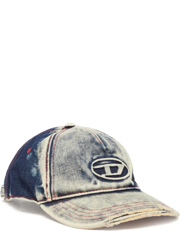 Baseball Cap In Treated Denim