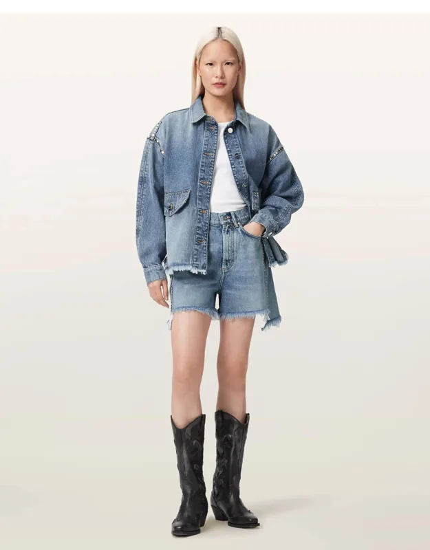 Frankie Studded Denim Shorts