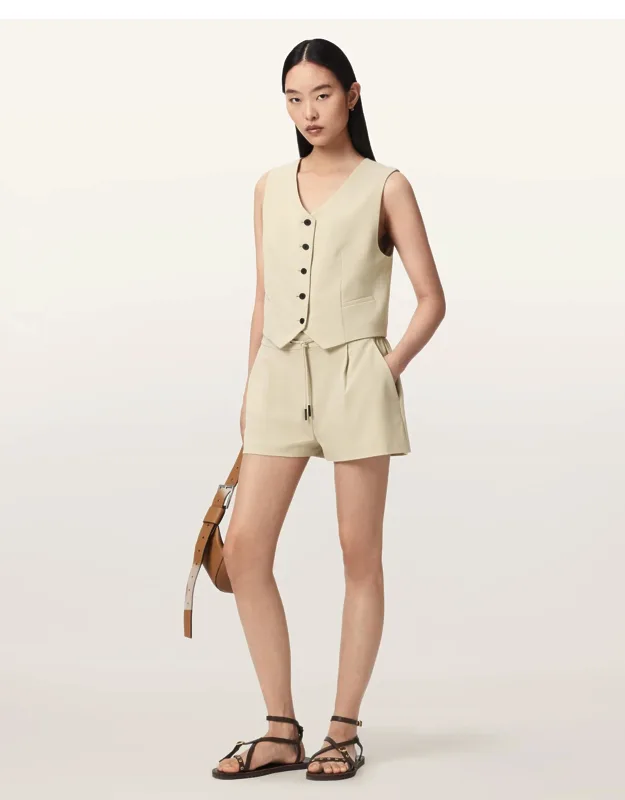 Aleida Drawcord Waist Tailored Shorts