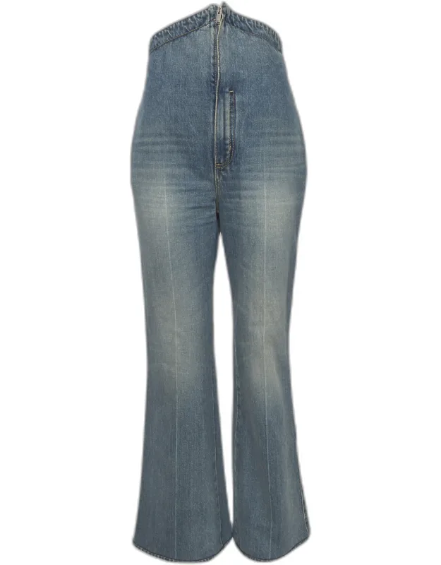 Denim Fold Over Waist Jeans