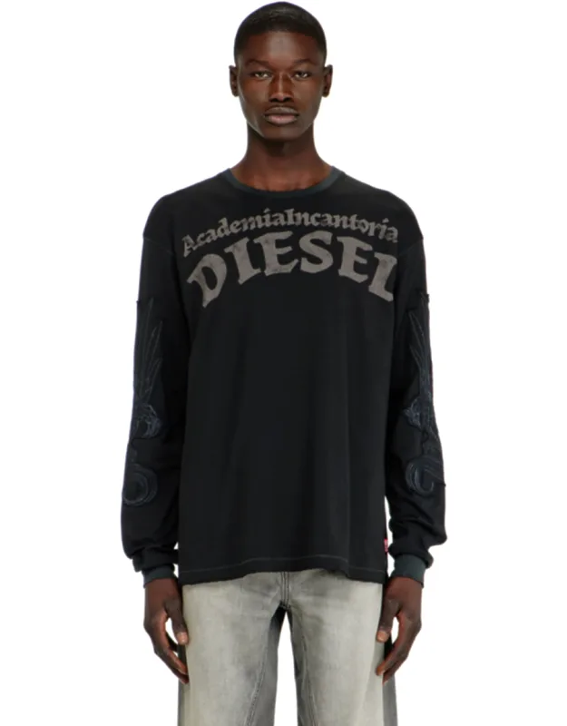 Long-sleeve T-shirt With Prints And Patches