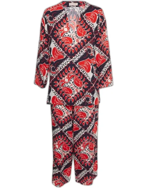Manifesto Bandana Print Silk Top And Pants Set