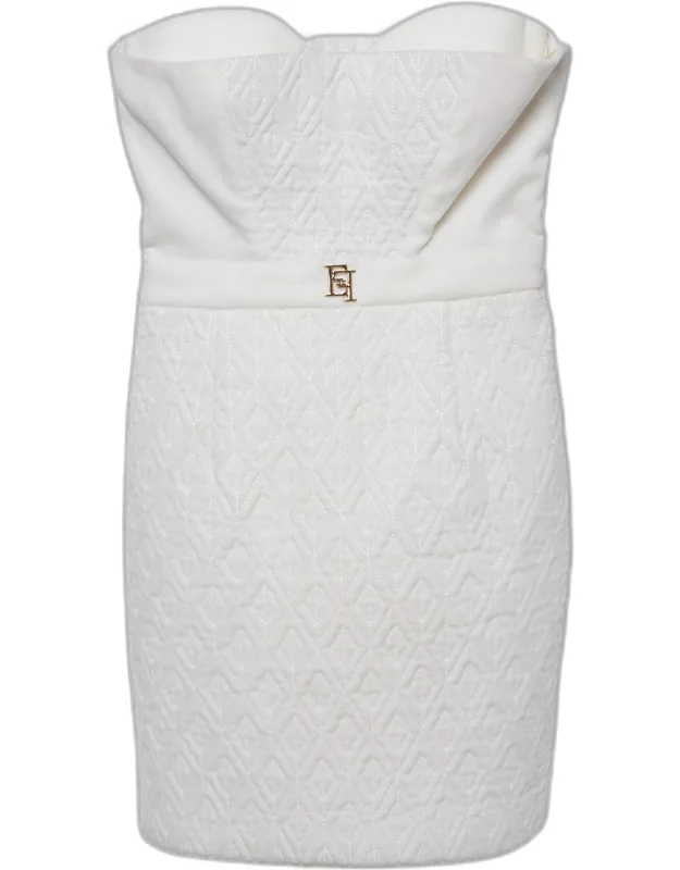 Textured Velvet Strapless Mini Dress