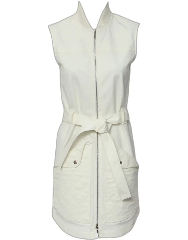 Cotton Zip-up Sleeveless Dress
