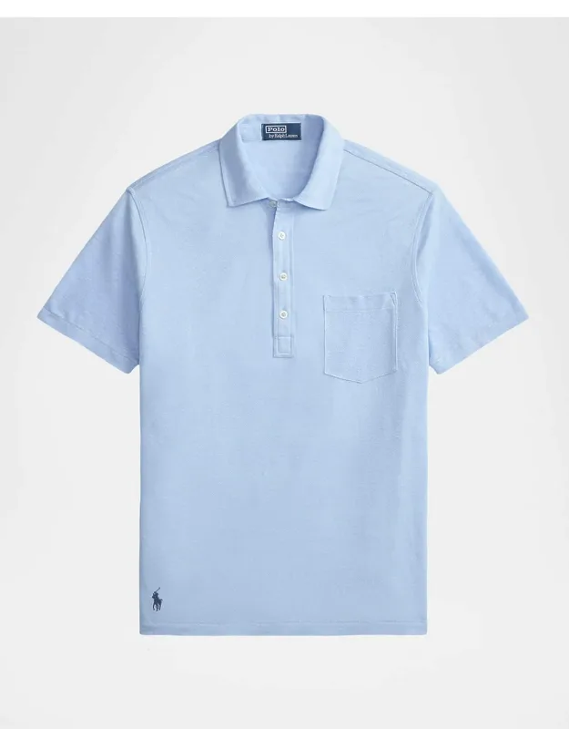 Linen Pique Knit Polo Shirt