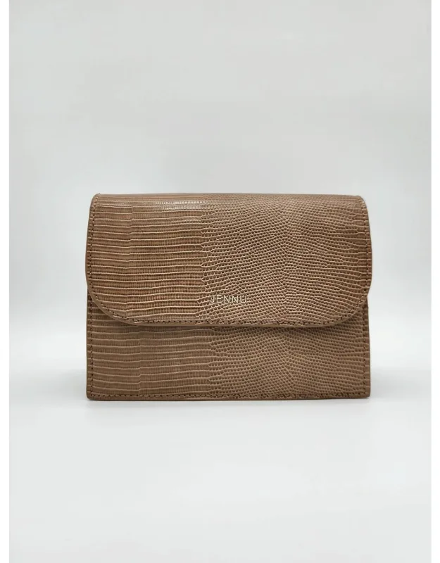 Crocodile Embossed Crossbody Purse
