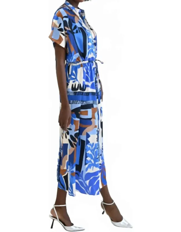 Shirt Dress In Scarf Print
