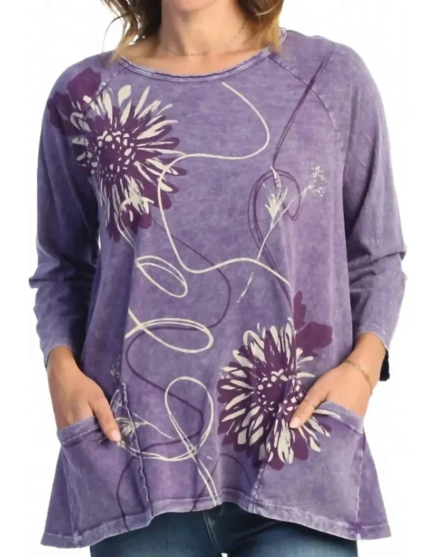 Carmen Mineral Washed Patch Pocket Tunic Top