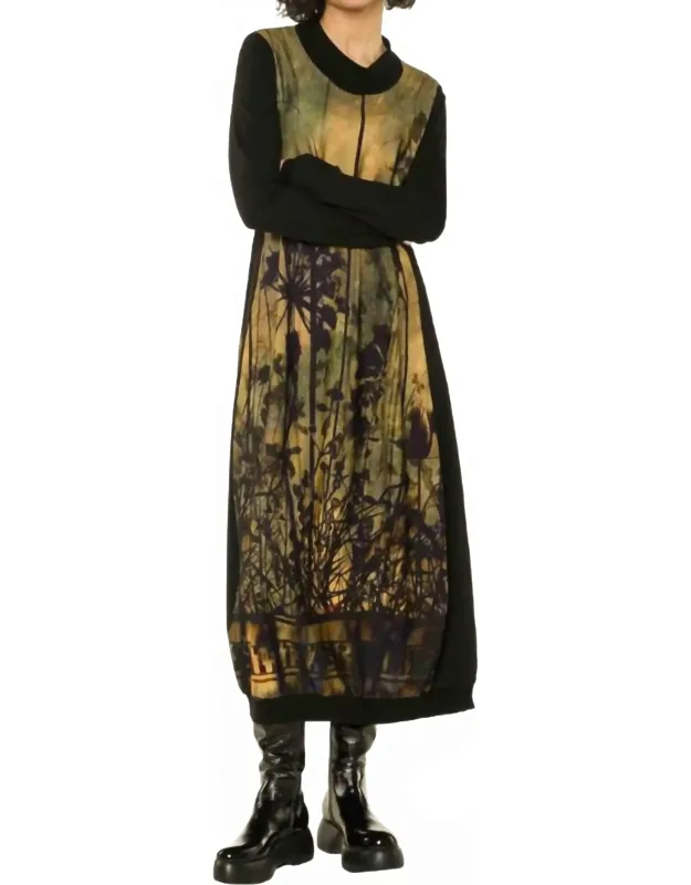 Long Sleeve Print Dress