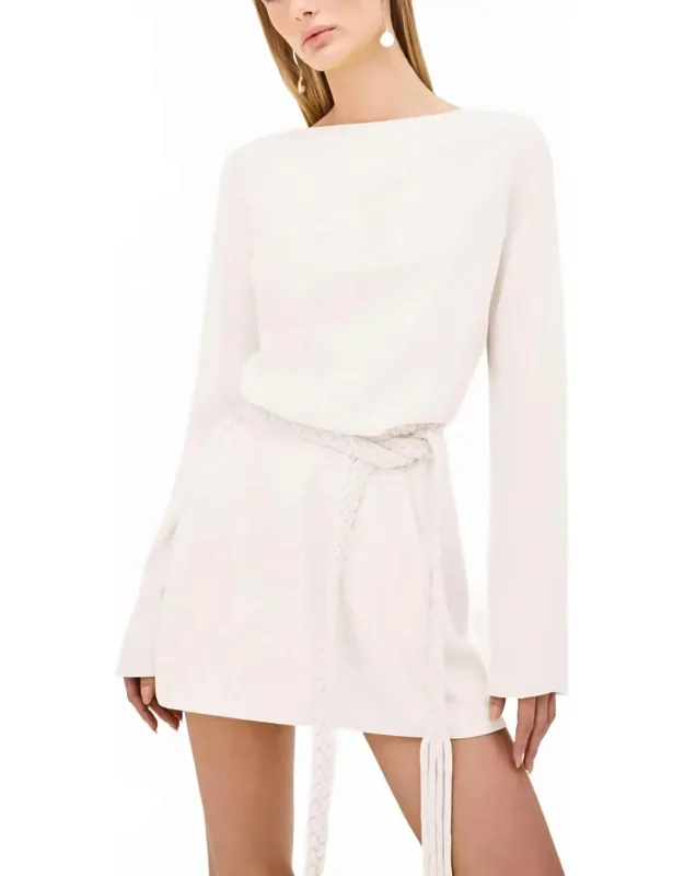 Angelie Dress - Flattering Wrap Silhouette, Bateau Neckline