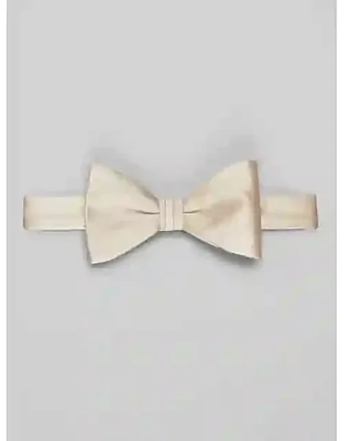 Pronto Uomo Solid Pre-tied Bow Tie Crafted From Luxurious 16‑momme Silk And Pre‑tied For Ease And Perfect Symmetry
