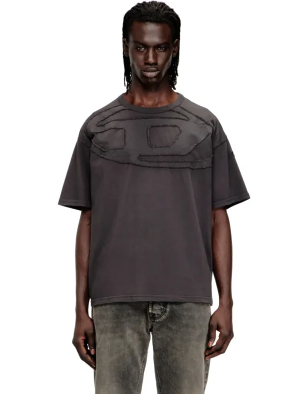 Relaxed Cotton T-shirt With Oval D Applique