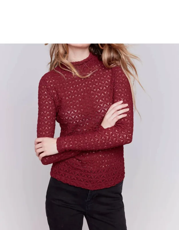 Long Sleeve Mock Neck Top