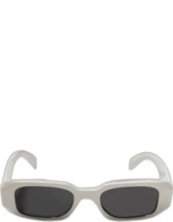 Rectangle Acetate Logo Sunglasses