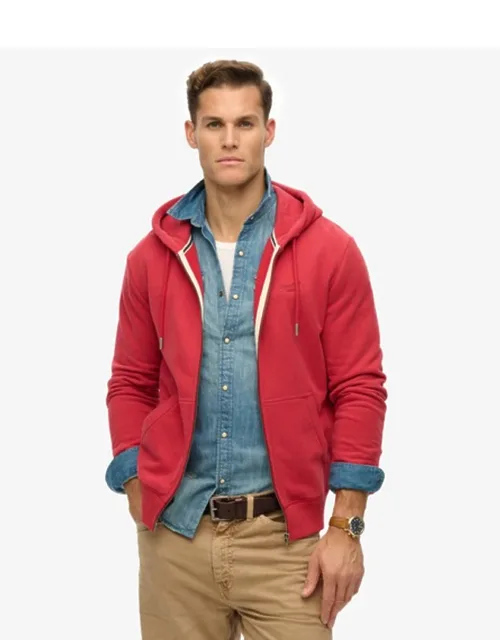 Essential Logo Half Brushed Zip Hoodie