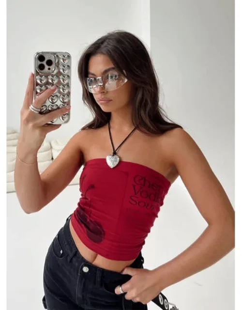 Cherry Sip Tube Top