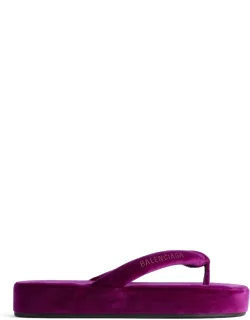 Velvet Platform Sandals