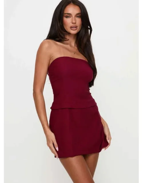 Nutmeg Strapless Mini Dress
