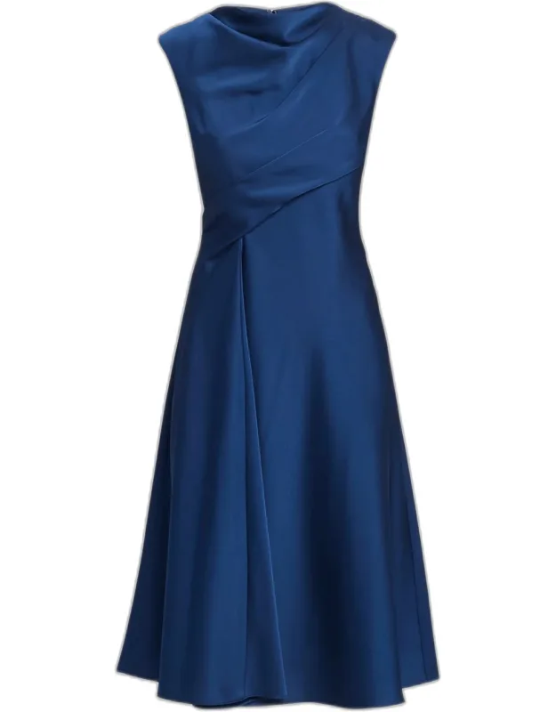 Cowl-neck Midi Dress